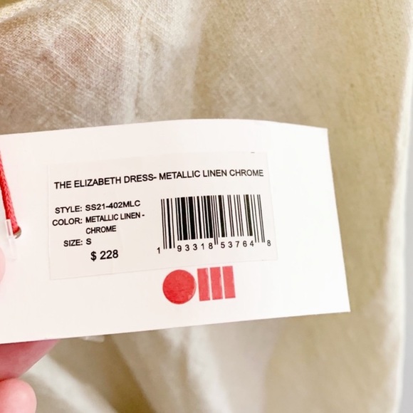 Solid & Striped Sloane Stephens The Elizabeth Dress Linen Midi - Picture 9 of 11